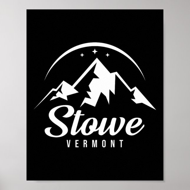Affiche Station de ski de Stowe Vermont Ski Snowboard (Devant)
