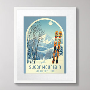 Affiche Station de ski de Sugar Mountain Caroline du Nord