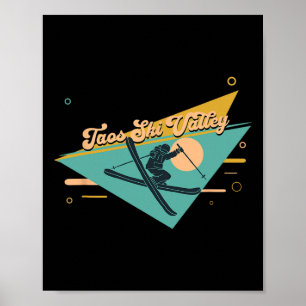 Affiche Station de ski de Taos Valley Nouveau-Mexique