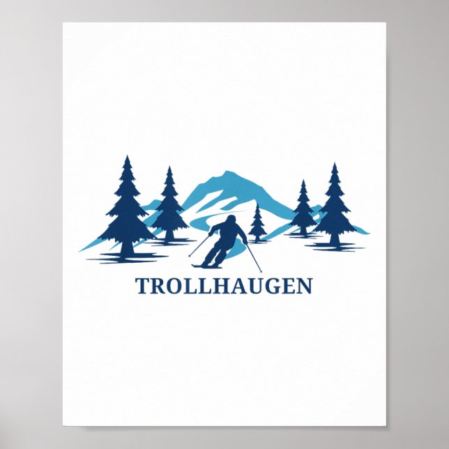 Affiche Station de ski de Trollhaugen Wisconsin Ski de ski (Devant)