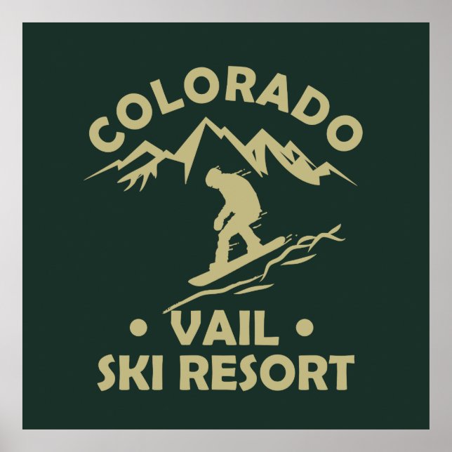 Affiche Station de ski de Vail Colorado (Devant)