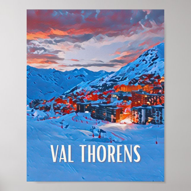 Affiche Station de ski de Val Thorens (Devant)