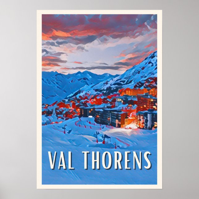 Affiche Station de ski de Val Thorens (Devant)