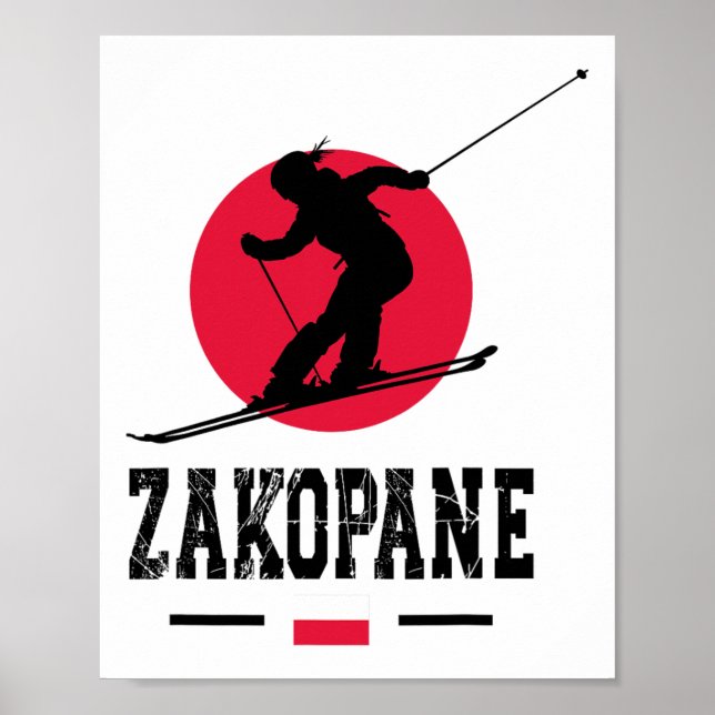 Affiche Station de ski de Zakopane Pologne Tatra Ski polon (Devant)