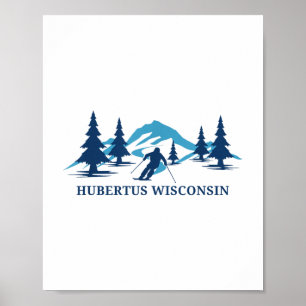 Affiche Station de ski Hubertus Wisconsin Ski Resort _1
