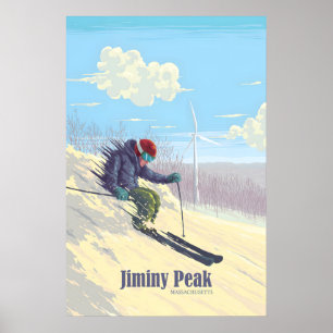 Affiche Station de ski Jiminy Peak Massachusetts USA Voyag