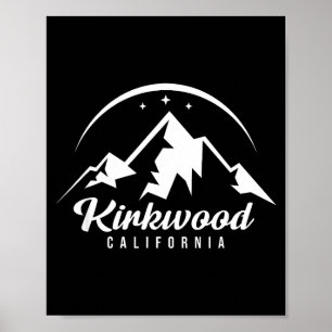 Affiche Station de ski Kirkwood californie ski snowboard
