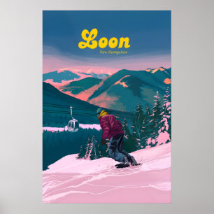 Affiche Station de ski Loon Mountain, New Hampshire
