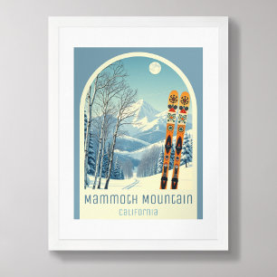 Affiche Station de ski Mammoth Mountain Californie 