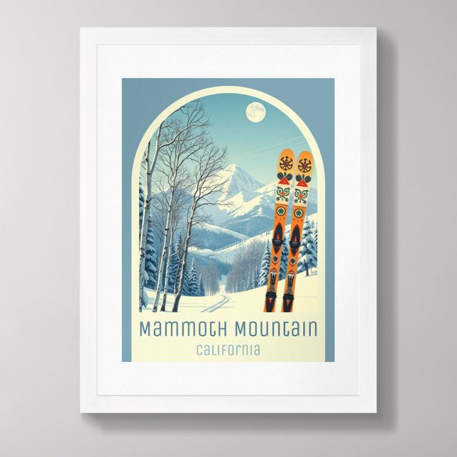 Affiche Station de ski Mammoth Mountain Californie  (Créateur téléchargé)