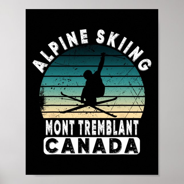 Affiche Station de ski Mont Tremblant Canada Québec Souven (Devant)