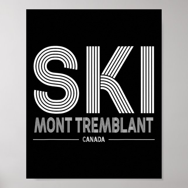 Affiche Station de ski Mont Tremblant Canada Québec Souven (Devant)