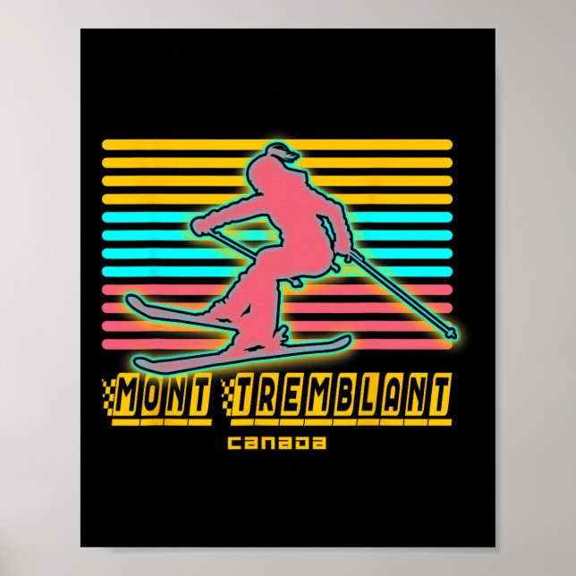 Affiche Station de ski Mont Tremblant Canada Québec Souven (Devant)