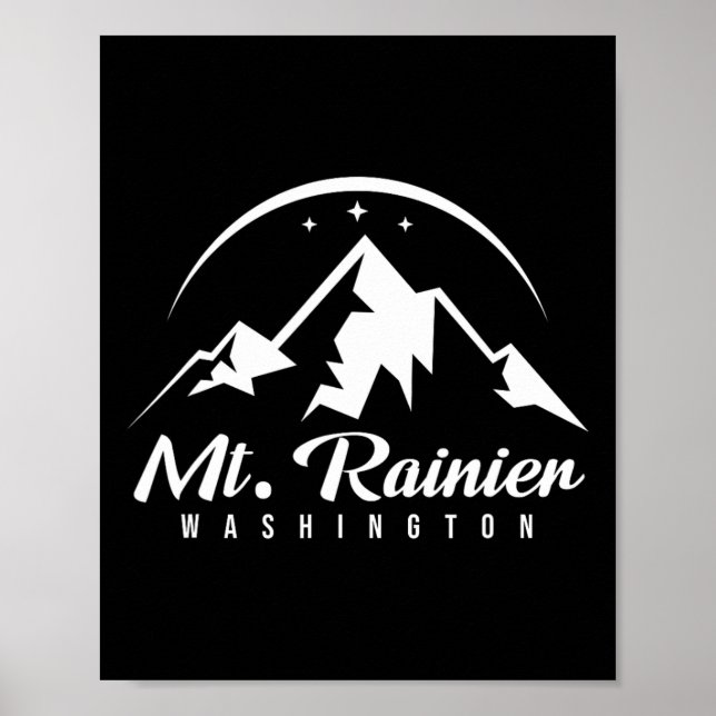 Affiche Station de ski Mount Rainier Washington Ski Snowbo (Devant)