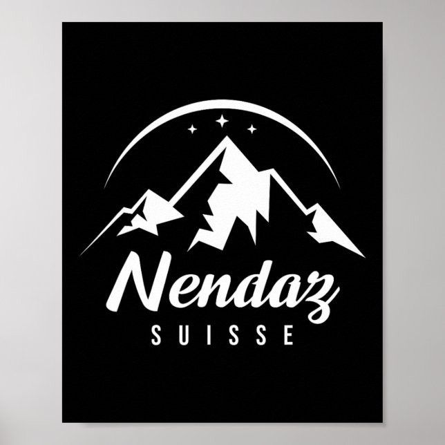 Affiche Station de ski Nendaz Suisse Ski Snowboard (Devant)