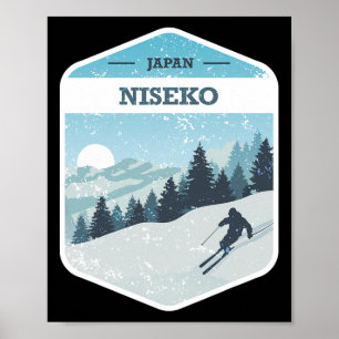 Affiche Station de ski Niseko Station de ski Japon Hokkaid