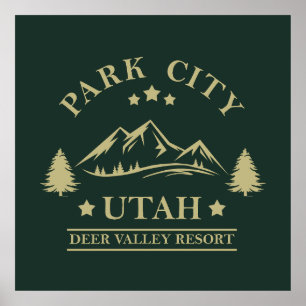 Affiche Station de ski Park city Utah