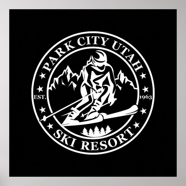 Affiche Station de ski Park city Utah (Devant)
