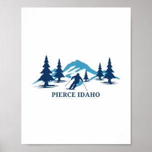 Affiche Station de ski Pierce Idaho Ski _1