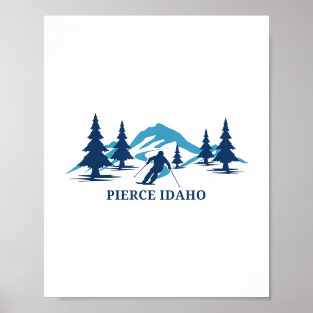 Affiche Station de ski Pierce Idaho Ski _1 (Devant)