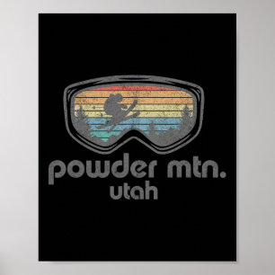Affiche Station de ski Powder Mountain Utah Ski Retro Skie