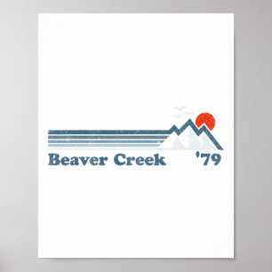 Affiche Station de ski Retro Beaver Creek Colorado Snowboa