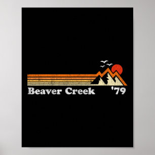 Affiche Station de ski Retro Beaver Creek Colorado Snowboa