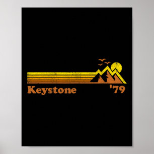 Affiche Station de ski rétro Keystone Colorado Snowboard S