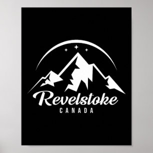 Affiche Station de ski Revelstoke Canada Ski Snowboard