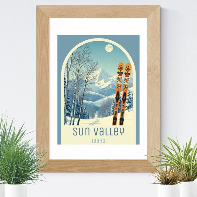 Affiche Station de ski Sun Valley Idaho  (Créateur téléchargé)