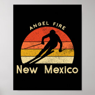 Affiche Station de ski vintage Angel Fire Nouveau-Mexique