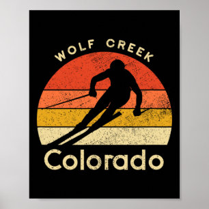 Affiche Station de ski vintage Wolf Creek Colorado Montagn