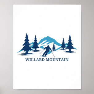 Affiche Station de ski Willard Mountain New York Ski Skieu