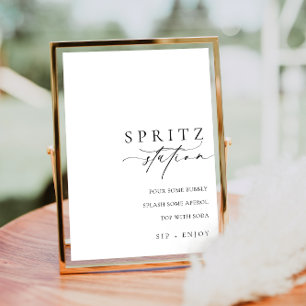 Affiche Station de Spritz minimal moderne d'Ellesmere