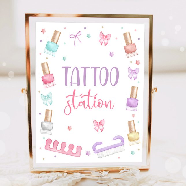 Affiche Station de tatouage Mani-Pedi Fête Manucure Pédicu (Créateur téléchargé)