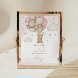 Affiche Station d'enveloppe de Baby shower de ballons pour