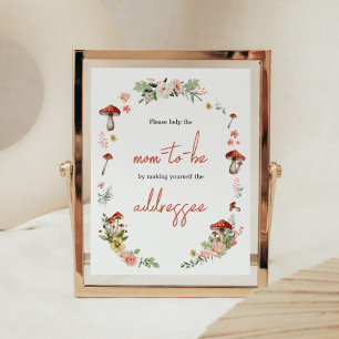 Affiche Station d'enveloppe de champignons Fleurs sauvages