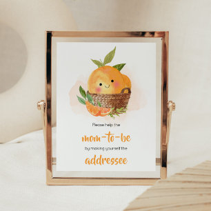Affiche Station d'enveloppe Orange Citrus Little Cutie