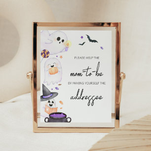 Affiche Station d'enveloppe Purple Little Boo Halloween