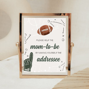 Affiche Station d'enveloppes de Baby shower de football