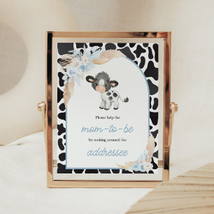 Affiche Station d'enveloppes pour bébés Blue Boho Highland