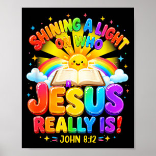 Affiche Station d'illumination éclairant qui est Jésus