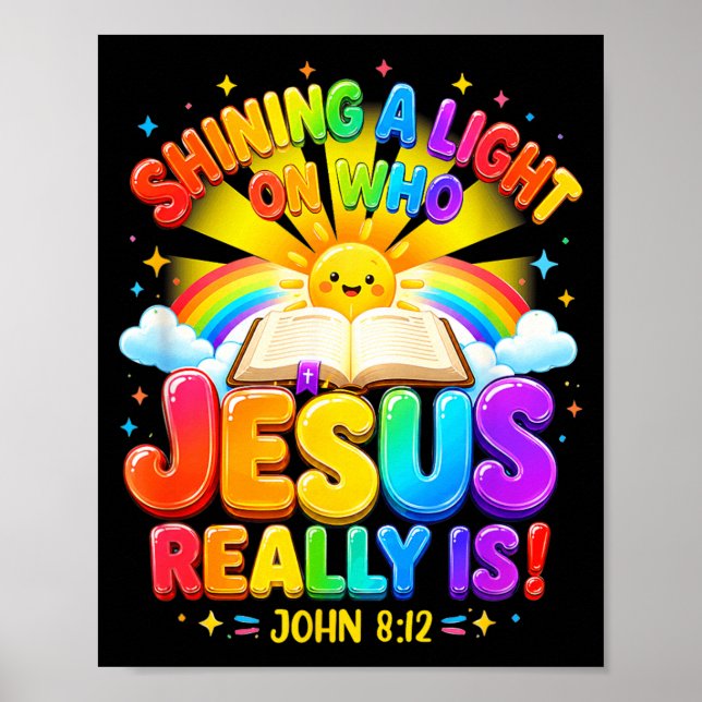 Affiche Station d'illumination éclairant qui est Jésus (Devant)