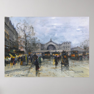 Affiche Station Est par Eugène Galien-Laloue