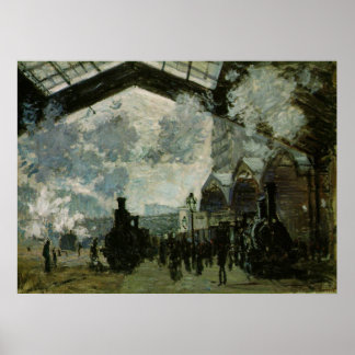 Affiche Station Saint Lazare par Claude Monet