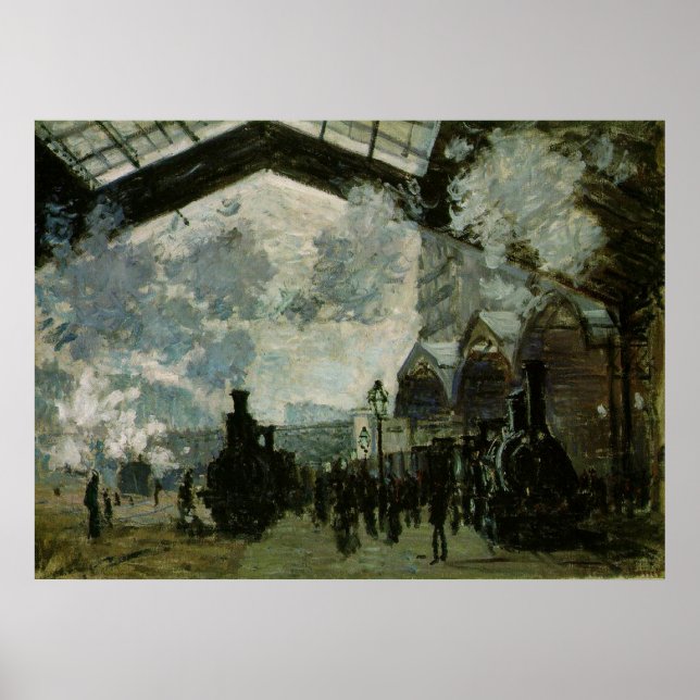Affiche Station Saint Lazare par Claude Monet (Devant)