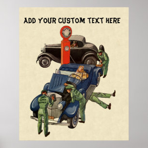 Affiche Station service du service complet de Joe,