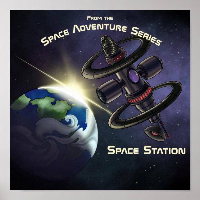 Affiche Station spatiale (Devant)