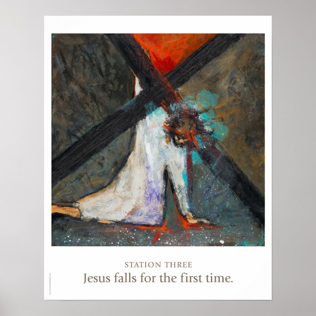 Affiche Station Three: Jesus falls for the first time. (Devant)