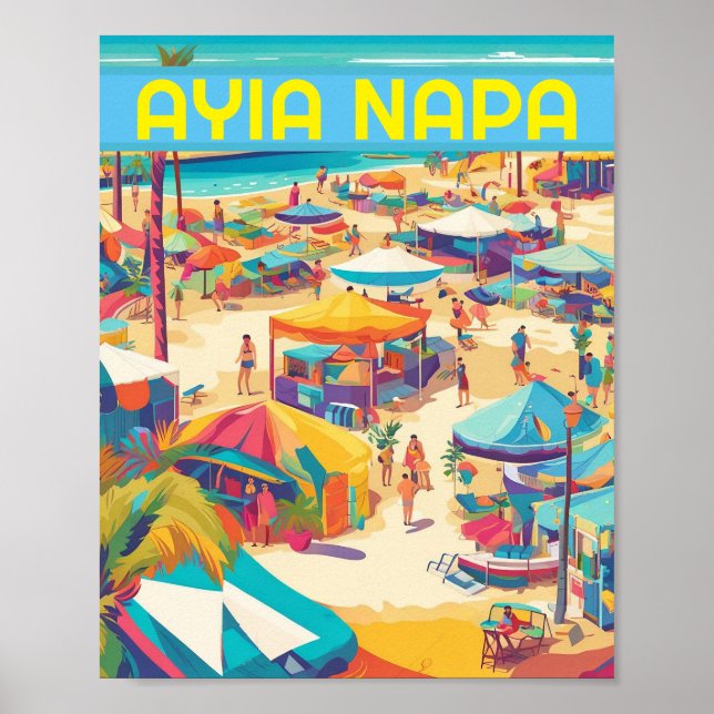 Affiche Station touristique d'Ayia Napa Chypre (Devant)